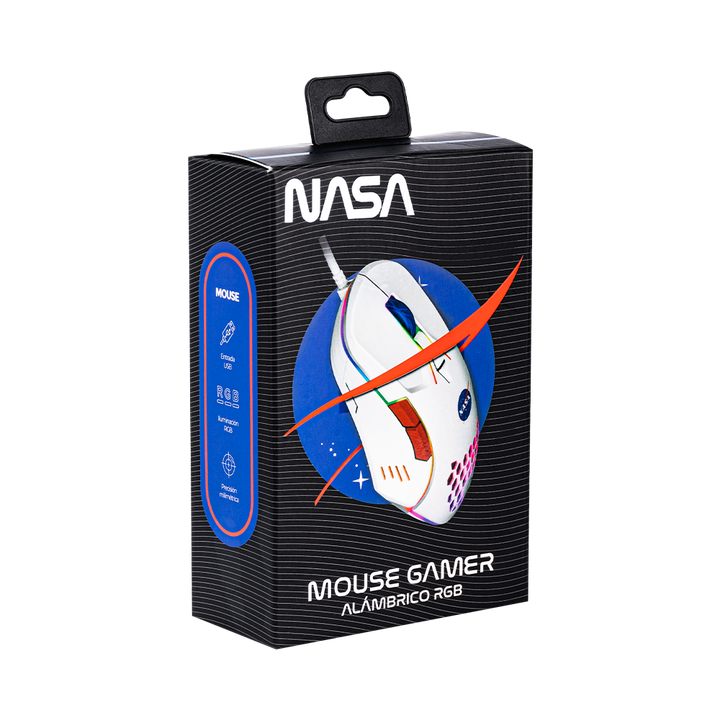 Mouse Gamer Óptico Nasa RGB NS-GM03