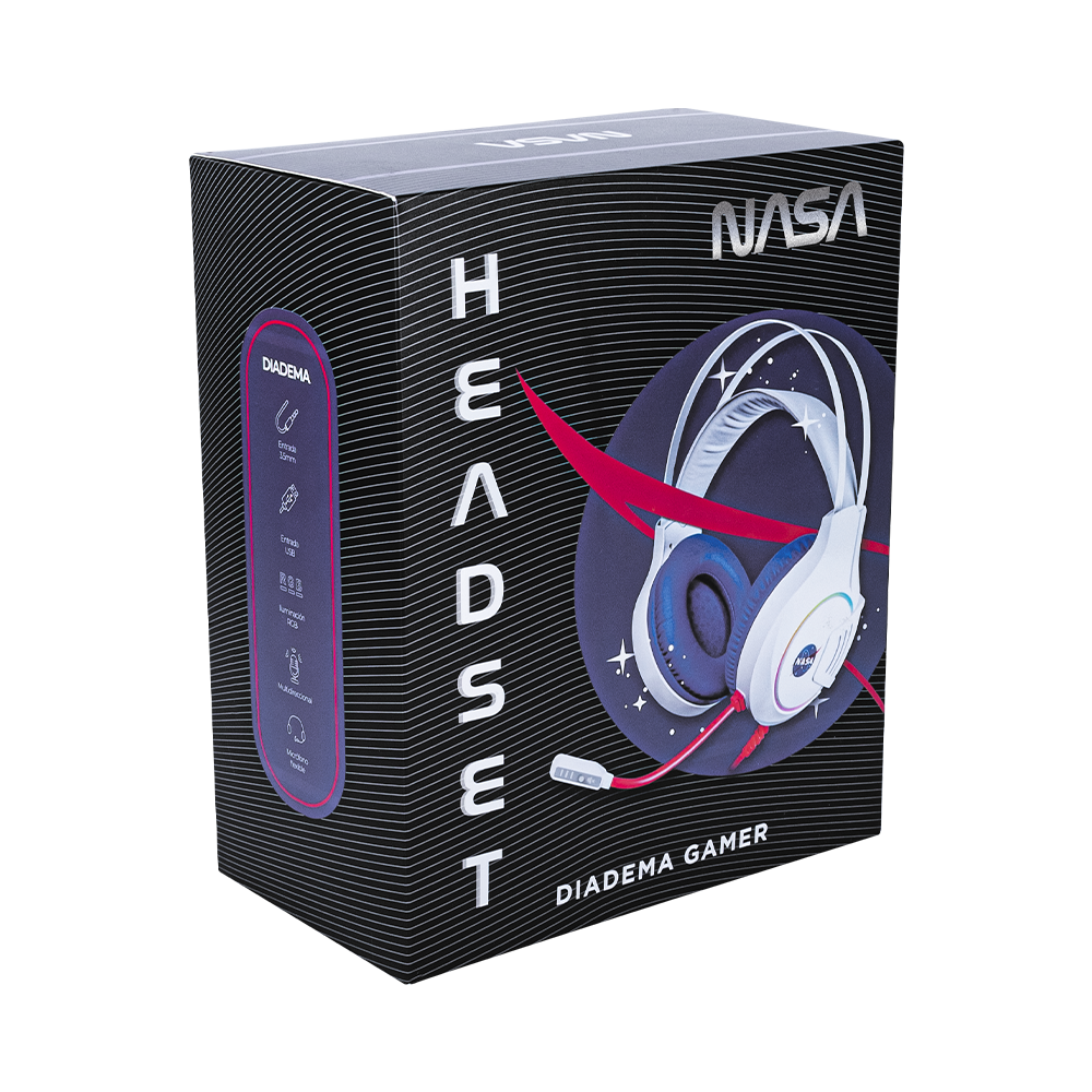 Audífonos Diadema Gamer Nasa Headset RGB NS_HSG03